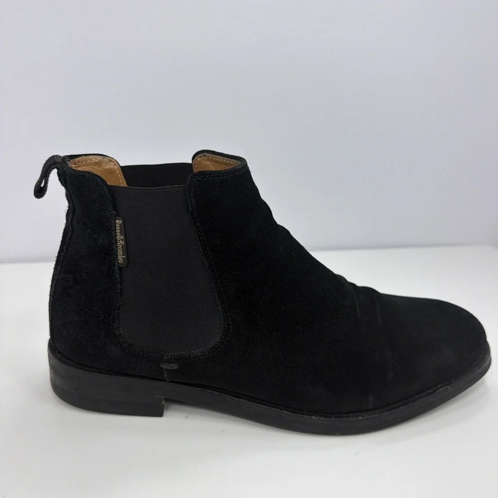 Russell & Bromley Burlington Black Suede Luxury Men's Boots EU 41 US 8 Clean